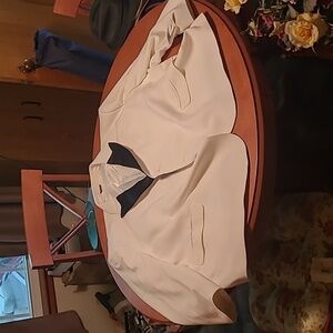 Synergy White Dress Jacket with Black Buttons and Lapels 4XL 56/60